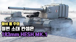 월드오브탱크 183mm 해쉬탄을 쓰자 소대플레이  FV4005 Stage II [upl. by Assennev]