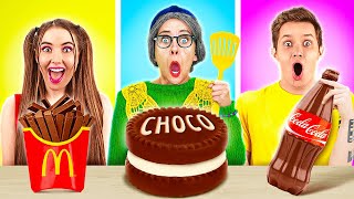 100 LAYERS OF CHOCOLATE CHALLENGE  Crazy Sweets Showdown Giant Food by 123 GO FOOD [upl. by Body]