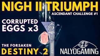 Ascendant Challenge 1 Ouroborea  x3 CORRUPTED EGGS NIGH II TRIUMPH Guide [upl. by Mcconnell]