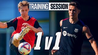 DE JONG vs GAVI face each other HEAD to HEAD Who wins  FC Barcelona Training 🔵🔴 [upl. by Eliza]