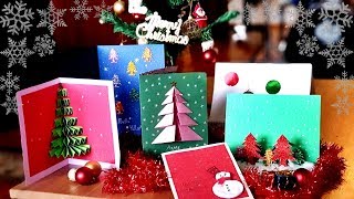 EVDE 3 BOYUTLU 6 Farklı Yeni Yıl Kartı Yapımı  KENDİN YAP  DIY 3D New Year Cards [upl. by Joshia]