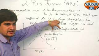 BSC FINAL NEEL CURIE TEMPERATURE FERROMAGNETISM AND DIAMAGNETISM BY JITENDER DOON SIR [upl. by Ummersen960]