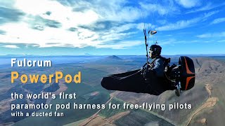 Fulcrum PowerPod is the worlds first paramotor pod harness with a ducted fan only 05 m in diameter [upl. by Fleurette]