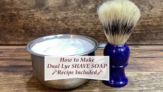 How to Make Super Thick Lathering Dual Lye 🪒 SHAVING SOAP🪒 w Recipe amp Tutorial  Ellen Ruth Soap [upl. by Tisdale]