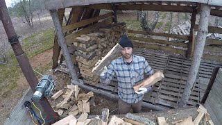 A proper stacking job  My 60 woodshed set up [upl. by Nodnar]