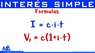 Comprendiendo las fórmulas de interés simple [upl. by Saucy]