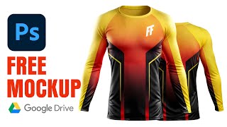 100 Free MMA Long Sleeve Jersey Mockup amp Artwork Design [upl. by Ytima]