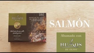 Receta a la parrilla Salmon ahumado con Humos® de Olivo [upl. by Nosdrahcir322]