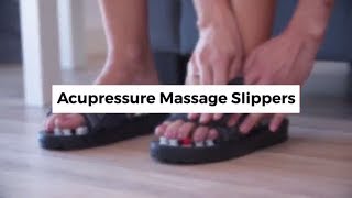 InnovaGoods Wellness Care Acupressure Massage Slippers [upl. by Heidie]