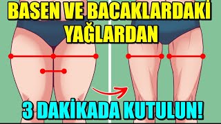 BASEN VE BACAKLARI İNCELTEN 3 DAKİKALIK MUCİZE EGZERSİZLER [upl. by Aramad]