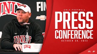 UNLV Football Press Conference  October 30 2023 [upl. by Nivalc]