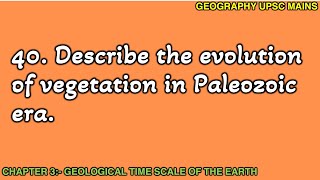 340 Evolution of Vegetation in the Paleozoic Era  Plant Life Explored [upl. by Rozanna]