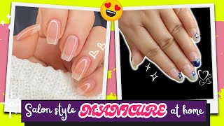 Manicure at Home  Step By Step Salon Style Manicure At Home  Nail Care Routine  Beauty Tips Buzz [upl. by Canfield233]