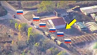 HIMARS destroys a huge Russian convoy with precise hits The Best Moments [upl. by Aroda]