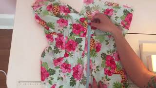 Rita Peasant Blouse Sewing Tutorial Pt 4 Inserting the Invisible Zipper with Gertie [upl. by Ecnaiva]