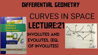 Lecture 21 Involutes and Evolutes equation of Involutescurves in space differential Geometry [upl. by Brit171]