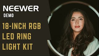 Neewer Demo  18” RGB LED Ring Light Kit  Howto Guide [upl. by Alexandra]