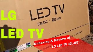 LG 32LJ52  LED TV Unboxing and review [upl. by Ordnassela353]