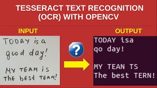 Tesseract  Text Recognition with Opencv [upl. by Christye]