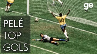 MELHORES GOLS DE PELÉ EM COPAS DO MUNDO  Originais  geglobo [upl. by Zehcnas]