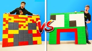 PRESTON vs UNSPEAKABLE LEGO HOUSE BATTLE [upl. by Euqinad]