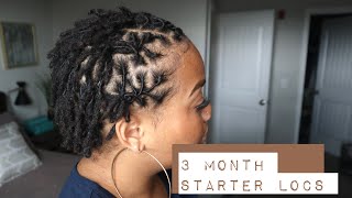 3 Month Comb Coil Starter Loc Update  My First Starter Loc Style [upl. by Ahsirek]