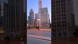 Chicago summer evening ♥️🇺🇸 an unforgettable feeling 🥰📍Wacker Drive Chicago IL 🇺🇸 shorts short [upl. by Yznyl]