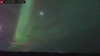 Nov 2 2024 Aurora Borealis Over Iceland in 4K Ultra HD [upl. by Eadahs]