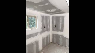 Installing drywall in a shed [upl. by Attenauq722]