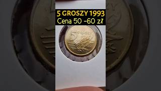 5 groszy 1993 ceny na licytacjach Grudzień 2023 numizmatyka monety wycena 5groszy 1993 [upl. by Dionysus]