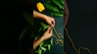 diy mango leaf se home decoration items making craft [upl. by Nnylhsa]