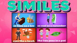 What Are Similes  Similes for Kids  Simile Examples for Kids Using Like or As [upl. by Nitsoj]