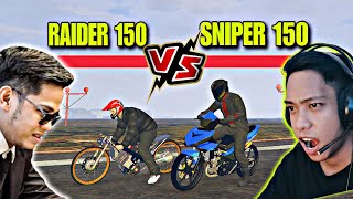 SNIPER 150 VS RAIDER 150  GTA 5 Muntik pa matalo [upl. by Girish516]