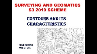 SURVEYING AND GEOMATICS  CONTOURS AND ITS CHARACTERISTICS [upl. by Yelkreb647]