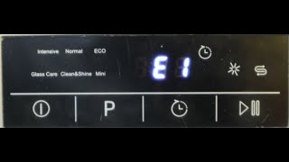 E1 Error in DT8S Voltas Beko Dishwasher [upl. by Leynad40]