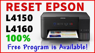 Resetting Epson L4150 amp L4160 Printers  Free Reset Program Download [upl. by Acimahs]