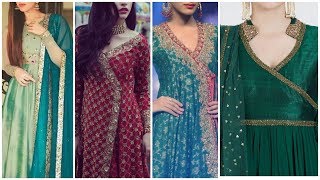 Latest 20 top stylish Angrakha styles party wear dresses collection for ladies [upl. by Edva]