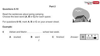 KET Key English Test 1 Reading Parts 1 and 2 [upl. by Mahgirb]