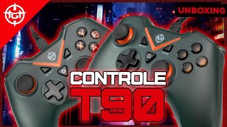 UNBOXING CONTROLE GAMER TGT T90 PCPS3ANDROID VERDE TGTT90GR01 [upl. by Caneghem556]