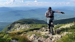 Mountain Unicycling down Mount Adams  New Hampshire [upl. by Sorips]