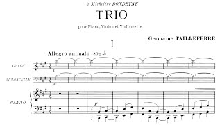 Germaine Tailleferre  Piano Trio 19171978 [upl. by Madlin855]