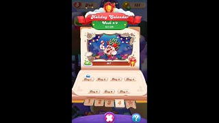 Week 4 Day 1 Level 22 Holiday Calendar Candy Crush Friends Saga [upl. by Nauqal]