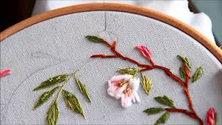 Blossom wreath hand embroidery [upl. by Varhol]