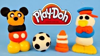 Play Doh Mickey Mouse Clubhouse Donald Duck Play Dough Makeables Episodes by Disney Cars Toy Club [upl. by Enivid]