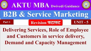 8 Delivering Services Demand and Capacity Management B2B and Service Marketing aktu mba [upl. by Shumway]