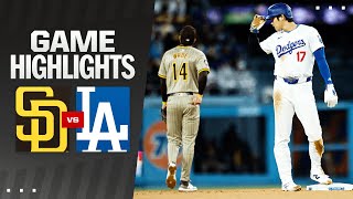 Padres vs Dodgers Game Highlights 41324  MLB Highlights [upl. by Pegg]