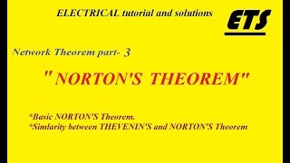 basic NORTON THEOREM  similarity between THEVENIN and NORTON theorem [upl. by Anyd]