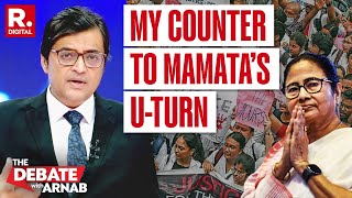 Mamata Banerjee U Turn On RG Kar Case Arnab Rips Into Bengal CM’s Logic [upl. by Ahseik894]