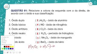 382  REVISÃO E CORREÇÃO  COMPOSTOS INORGÂNICOS ÓXIDOS  QUÍMICA  1º ANO EM  AULA 3822024 [upl. by Ahsitnauq974]