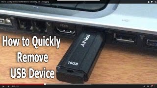 How to Quickly Remove a USB Drive or Device by Just Unplugging [upl. by Donohue766]